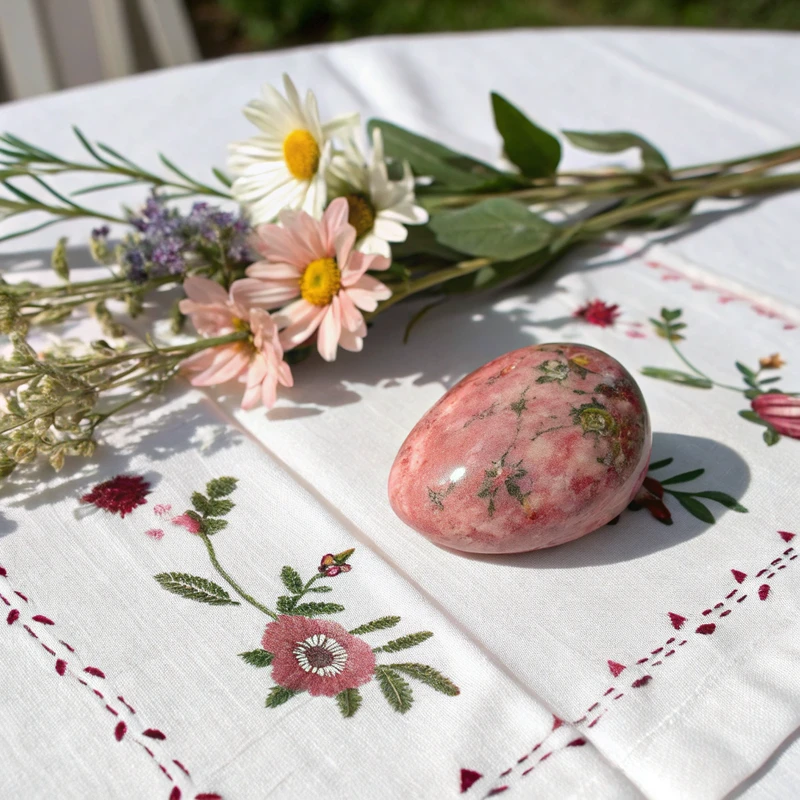 rhodonite natural pink black patterns