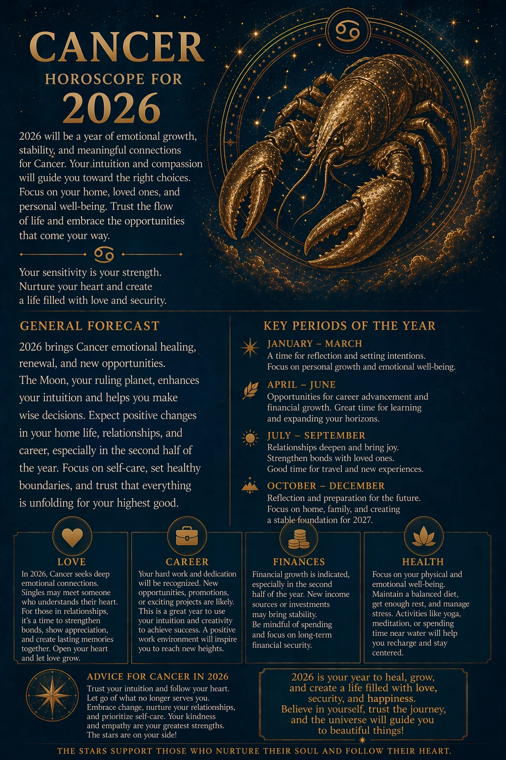 Cancer Horoscope 2026: Year of the Horse Predictions for Love, Career & Money